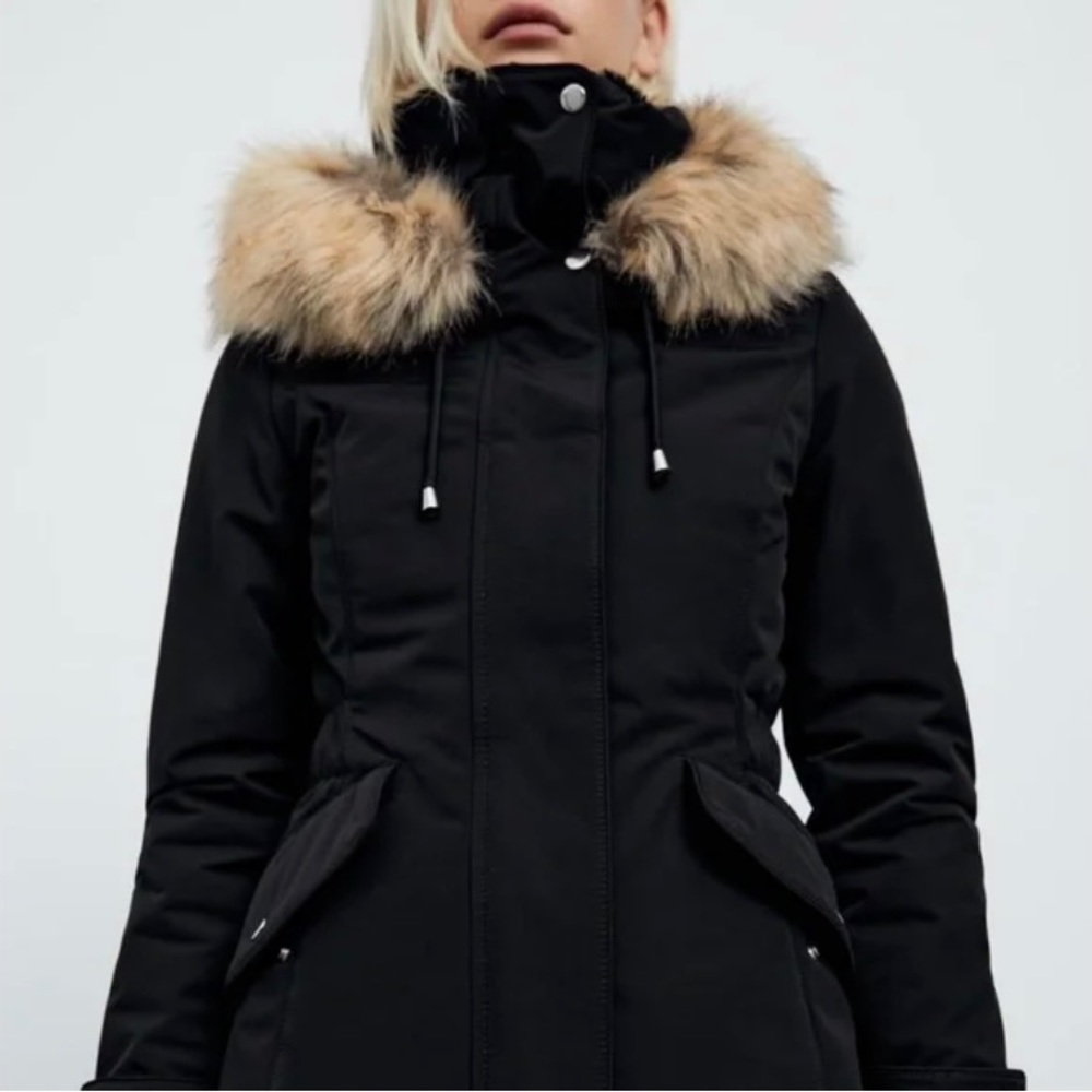 Zara black parka